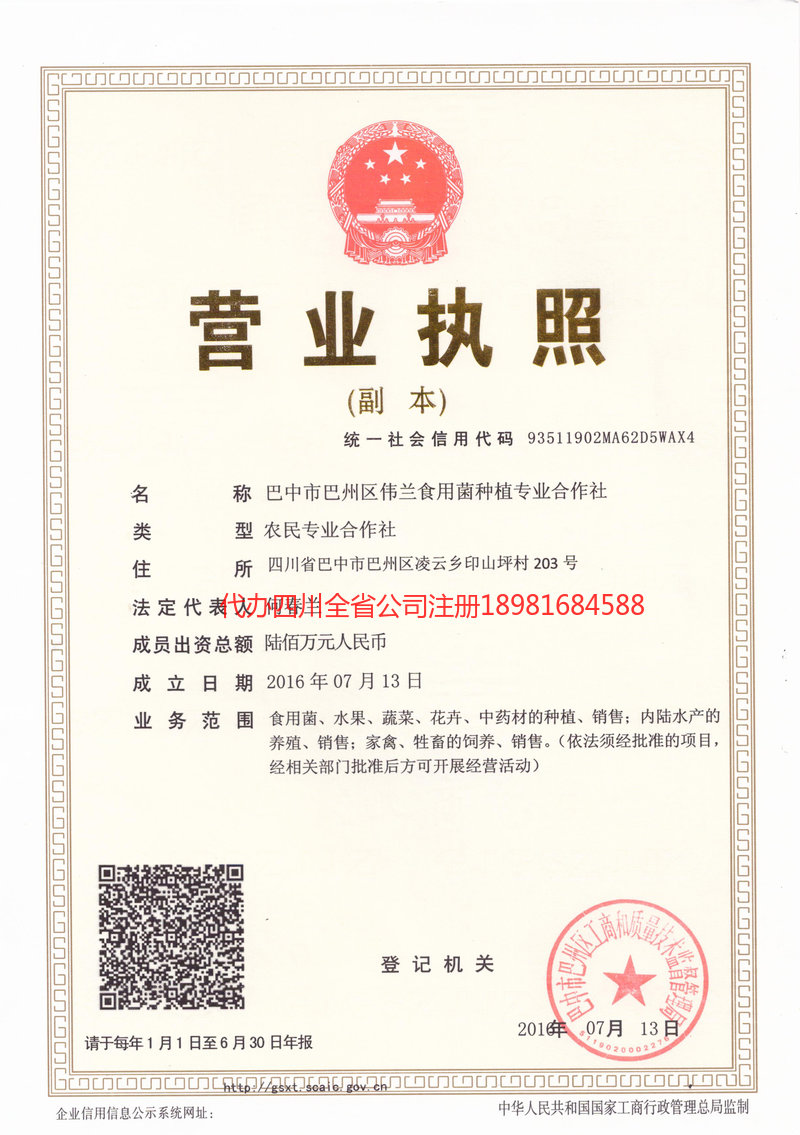 杭州杭州伟兰食用菌种植专业合作社